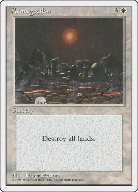 Armageddon trading card from Fourth Edition Armageddon - Fourth Edition Magic: The Gathering trading card