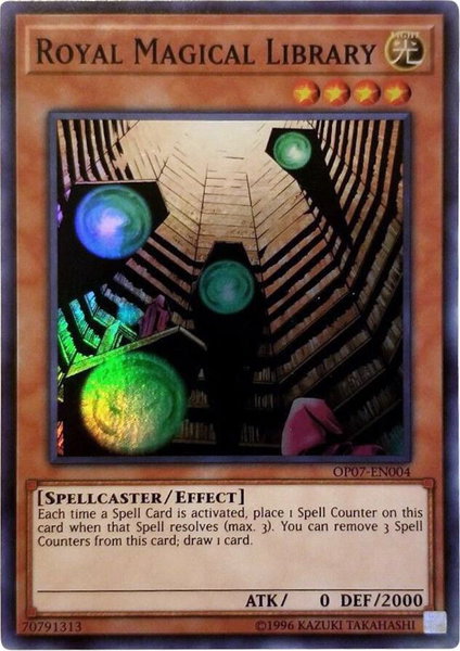 Royal Magical Library trading card from OTS Tournament Pack 7 Royal Magical Library - OTS Tournament Pack 7 YuGiOh trading card