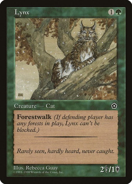 Lynx - Portal Second Age Magic: The Gathering trading card