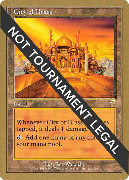 City of Brass - 2001 Jan Tomcani (7ED) - World Championship Decks Magic: The Gathering trading card