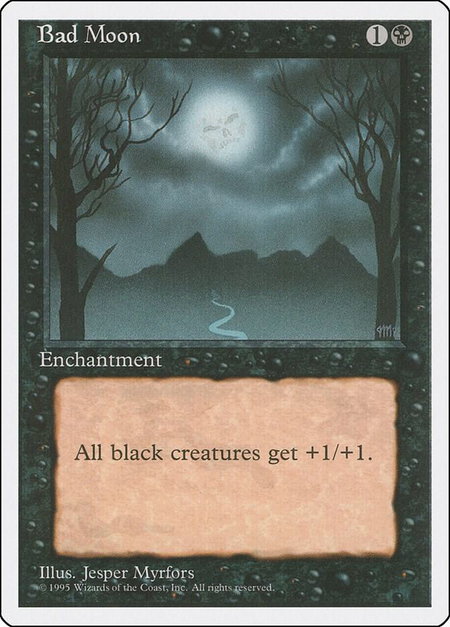 Bad Moon - Fourth Edition Magic: The Gathering trading card