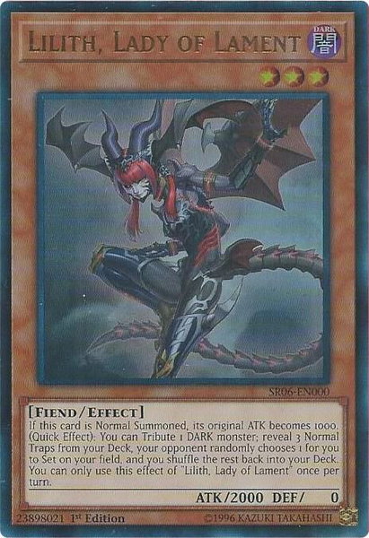 Lilith, Lady of Lament trading card from Structure Deck: Lair of Darkness Lilith, Lady of Lament - Structure Deck: Lair of Darkness YuGiOh trading card