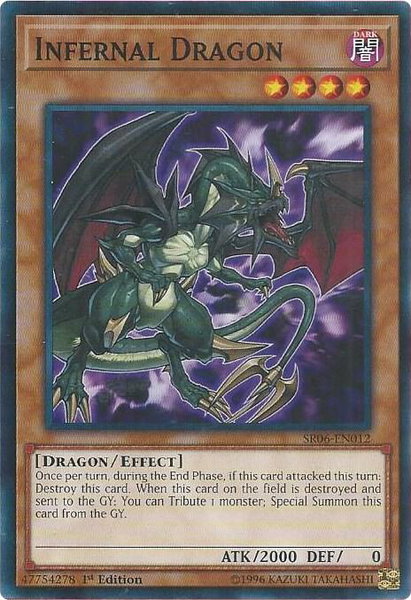 Infernal Dragon trading card from Structure Deck: Lair of Darkness Infernal Dragon - Structure Deck: Lair of Darkness YuGiOh trading card