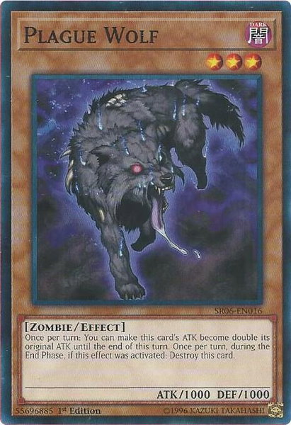Plague Wolf trading card from Structure Deck: Lair of Darkness Plague Wolf - Structure Deck: Lair of Darkness YuGiOh trading card