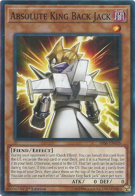 Absolute King Back Jack trading card from Structure Deck: Lair of Darkness Absolute King Back Jack - Structure Deck: Lair of Darkness YuGiOh trading card