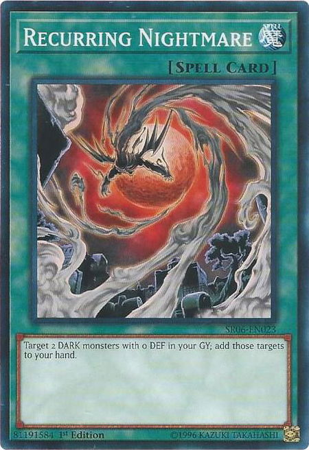 Recurring Nightmare trading card from Structure Deck: Lair of Darkness Recurring Nightmare - Structure Deck: Lair of Darkness YuGiOh trading card