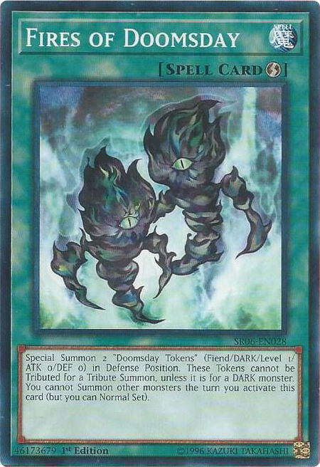 Fires of Doomsday trading card from Structure Deck: Lair of Darkness Fires of Doomsday - Structure Deck: Lair of Darkness YuGiOh trading card