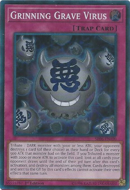 Grinning Grave Virus - Structure Deck: Lair of Darkness YuGiOh trading card