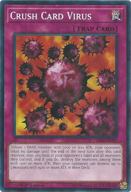 Crush Card Virus trading card from Structure Deck: Lair of Darkness Crush Card Virus - Structure Deck: Lair of Darkness YuGiOh trading card