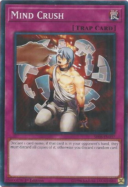 Mind Crush trading card from Structure Deck: Lair of Darkness Mind Crush - Structure Deck: Lair of Darkness YuGiOh trading card