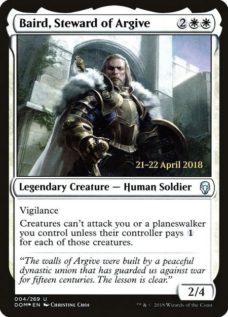 Baird, Steward of Argive - Prerelease Cards Magic: The Gathering trading card