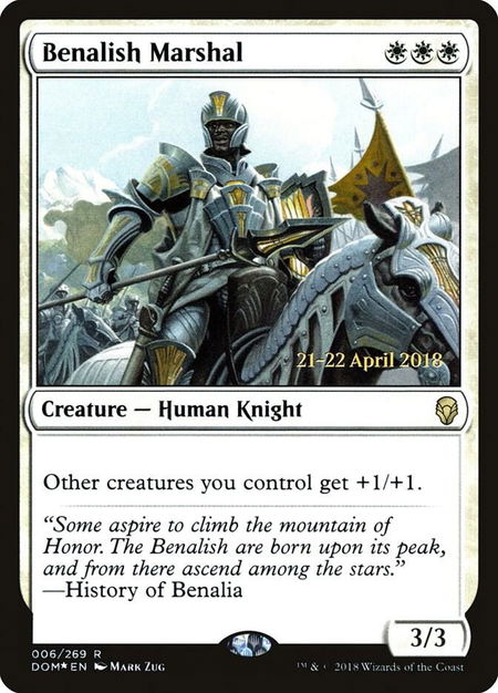 Benalish Marshal - Prerelease Cards Magic: The Gathering trading card