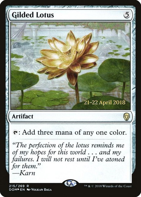 Gilded Lotus trading card from Prerelease Cards Gilded Lotus - Prerelease Cards Magic: The Gathering trading card