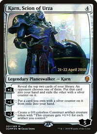 Karn, Scion of Urza - Prerelease Cards (PRE) #1s - Mythic Magic: The Gathering Trading Card