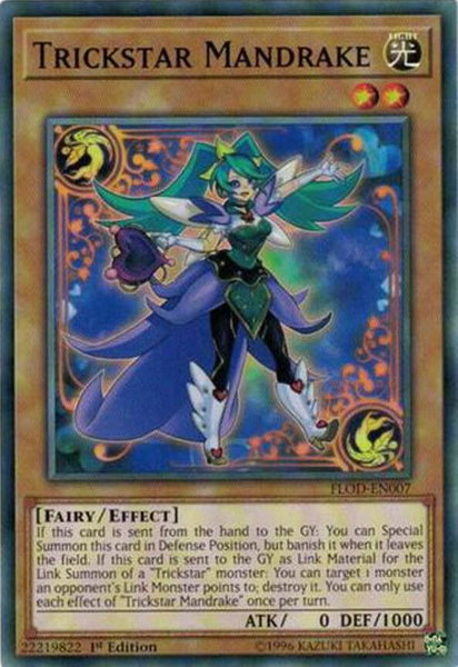 Trickstar Mandrake - Flames of Destruction YuGiOh trading card