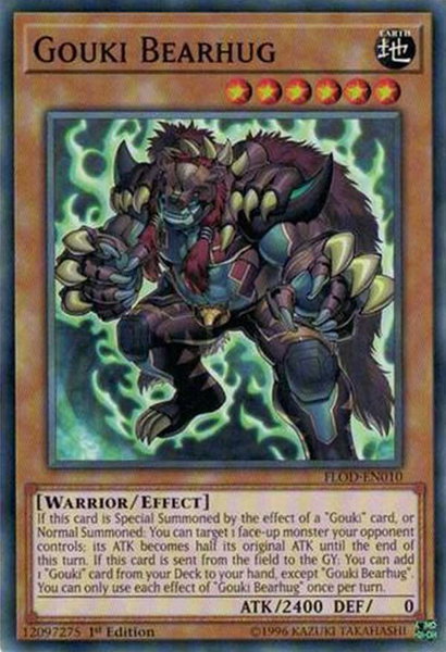 Gouki Bearhug trading card from Flames of Destruction Gouki Bearhug - Flames of Destruction YuGiOh trading card