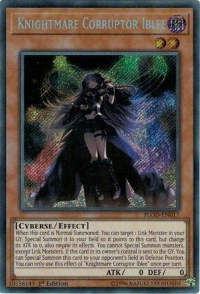 Knightmare Corruptor Iblee - Flames of Destruction YuGiOh trading card