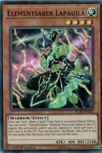 Elementsaber Lapauila - Flames of Destruction (FLOD) #FLOD-EN023 - Super Rare YuGiOh Trading Card