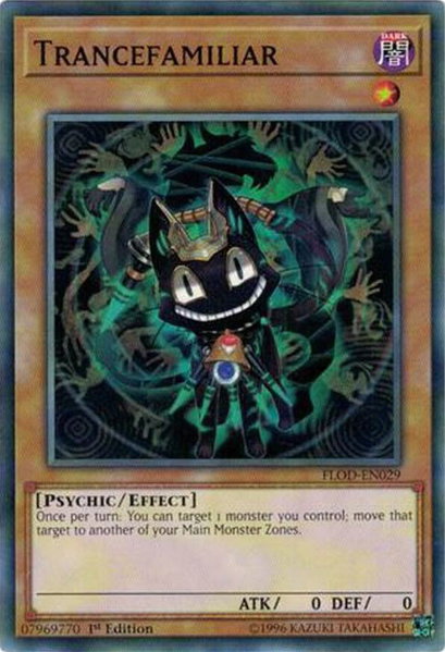 Trancefamiliar trading card from Flames of Destruction Trancefamiliar - Flames of Destruction YuGiOh trading card