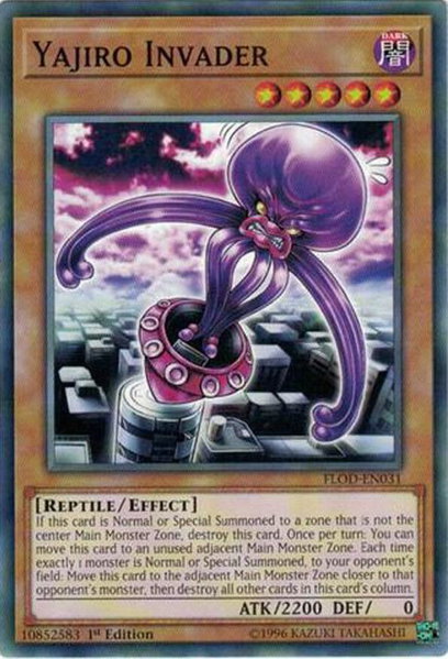 Yajiro Invader trading card from Flames of Destruction Yajiro Invader - Flames of Destruction YuGiOh trading card