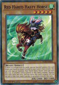 Red Hared Hasty Horse - Flames of Destruction (FLOD) #FLOD-EN034 - Common / Short Print YuGiOh Trading Card