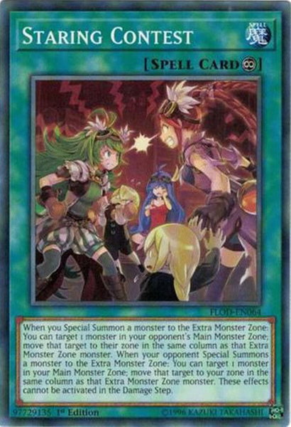 Staring Contest trading card from Flames of Destruction Staring Contest - Flames of Destruction YuGiOh trading card