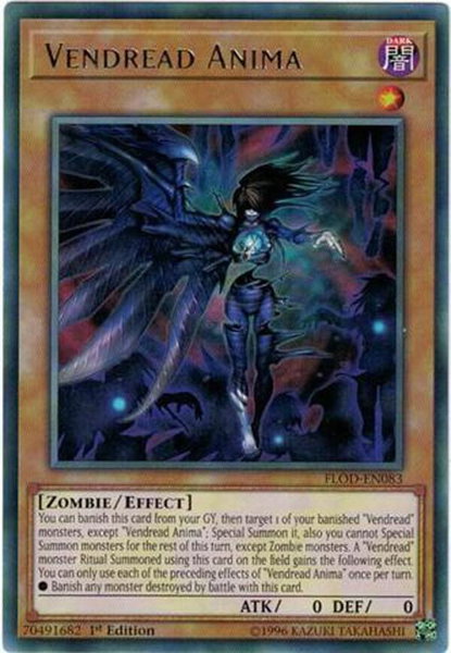 Vendread Anima trading card from Flames of Destruction Vendread Anima - Flames of Destruction YuGiOh trading card