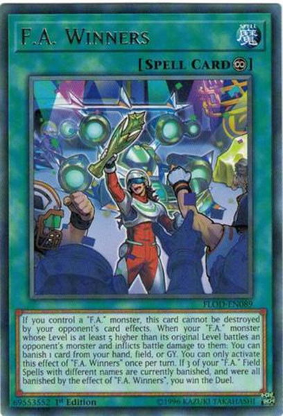 F.A. Winners trading card from Flames of Destruction F.A. Winners - Flames of Destruction YuGiOh trading card