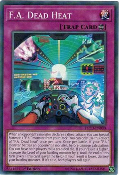 F.A. Dead Heat trading card from Flames of Destruction F.A. Dead Heat - Flames of Destruction YuGiOh trading card