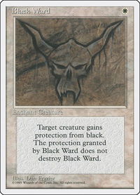 Black Ward - Fourth Edition (4ED) #8 - Uncommon Magic: The Gathering Trading Card