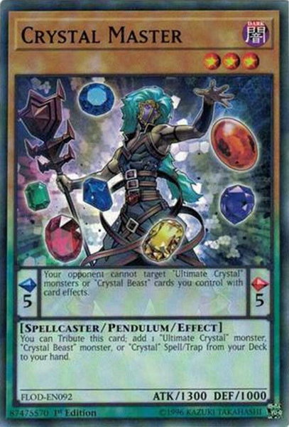Crystal Master trading card from Flames of Destruction Crystal Master - Flames of Destruction YuGiOh trading card