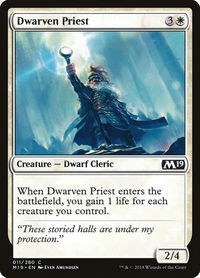 Dwarven Priest - Core Set 2019 (M19) #11 - Common Magic: The Gathering Trading Card