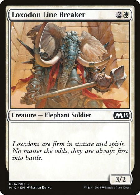 Loxodon Line Breaker - Core Set 2019 Magic: The Gathering trading card