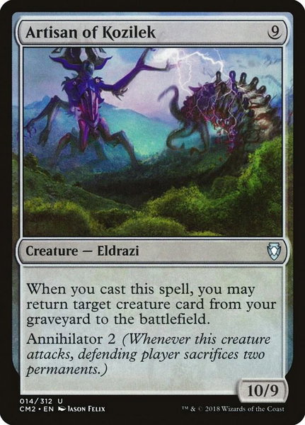 Artisan of Kozilek trading card from Commander Anthology Volume II Artisan of Kozilek - Commander Anthology Volume II Magic: The Gathering trading card