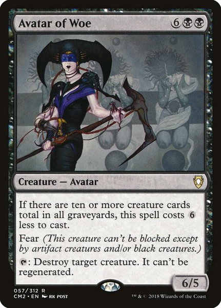 Avatar of Woe trading card from Commander Anthology Volume II Avatar of Woe - Commander Anthology Volume II Magic: The Gathering trading card