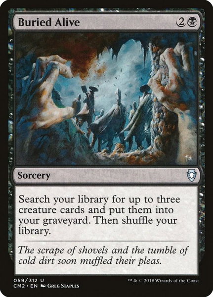 Buried Alive trading card from Commander Anthology Volume II Buried Alive - Commander Anthology Volume II Magic: The Gathering trading card