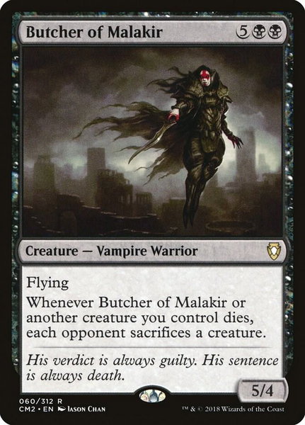 Butcher of Malakir trading card from Commander Anthology Volume II Butcher of Malakir - Commander Anthology Volume II Magic: The Gathering trading card