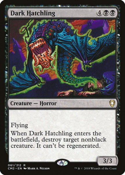 Dark Hatchling - Commander Anthology Volume II Magic: The Gathering trading card