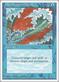 Blue Elemental Blast - Fourth Edition (4ED) #63 - Common Magic: The Gathering Trading Card