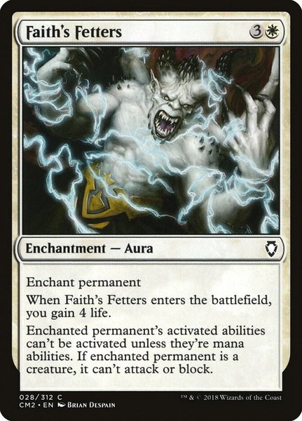 Faith's Fetters - Commander Anthology Volume II Magic: The Gathering trading card