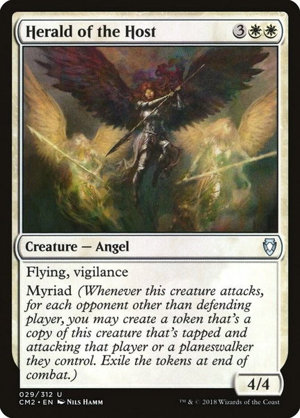 Herald of the Host trading card from Commander Anthology Volume II Herald of the Host - Commander Anthology Volume II Magic: The Gathering trading card