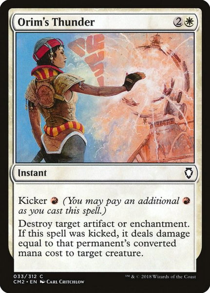 Orim's Thunder trading card from Commander Anthology Volume II Orim's Thunder - Commander Anthology Volume II Magic: The Gathering trading card