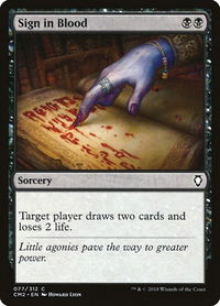 Sign in Blood - Commander Anthology Volume II (CM2) #77 - Common Magic: The Gathering Trading Card