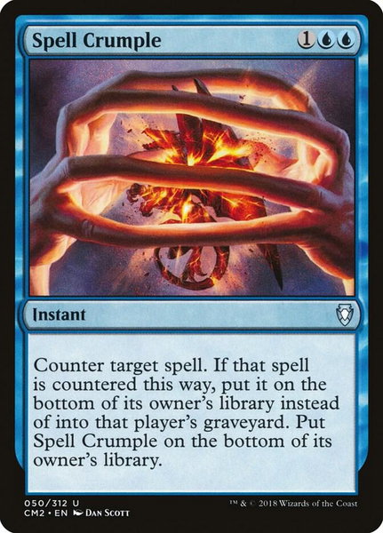 Spell Crumple trading card from Commander Anthology Volume II Spell Crumple - Commander Anthology Volume II Magic: The Gathering trading card