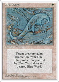 Blue Ward - Fourth Edition (4ED) #10 - Uncommon Magic: The Gathering Trading Card