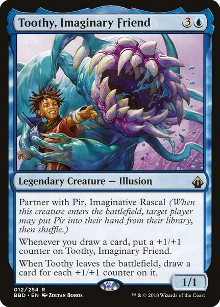 Toothy, Imaginary Friend - Battlebond Magic: The Gathering trading card