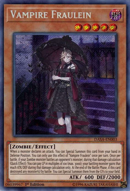 Vampire Fraulein trading card from Dark Saviors Vampire Fraulein - Dark Saviors YuGiOh trading card