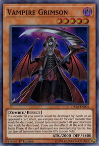 Vampire Grimson - Dark Saviors (DASA) #DASA-EN004 - Super Rare YuGiOh Trading Card