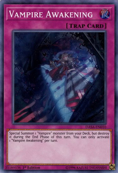 Vampire Awakening trading card from Dark Saviors Vampire Awakening - Dark Saviors YuGiOh trading card
