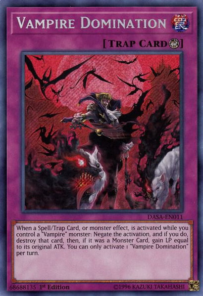 Vampire Domination trading card from Dark Saviors Vampire Domination - Dark Saviors YuGiOh trading card
